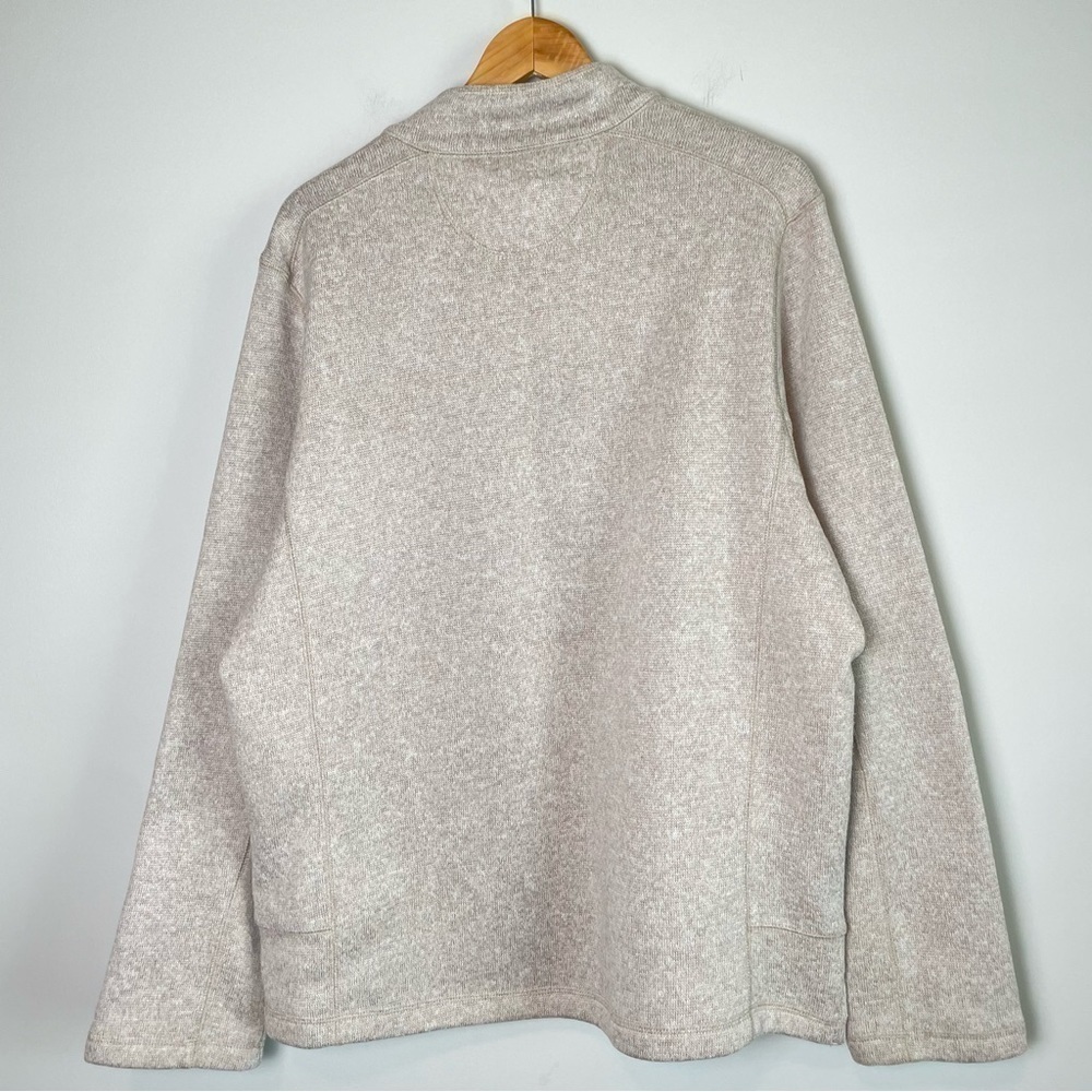 Woolrich 1/4 Snap T Drifter Knit Pullover Sweater Heather Knit Oatmeal Neutral - Picture 4 of 8
